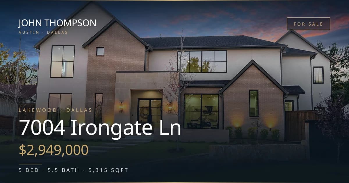 A listing landing page Espo built — the property, the price, the agent’s name