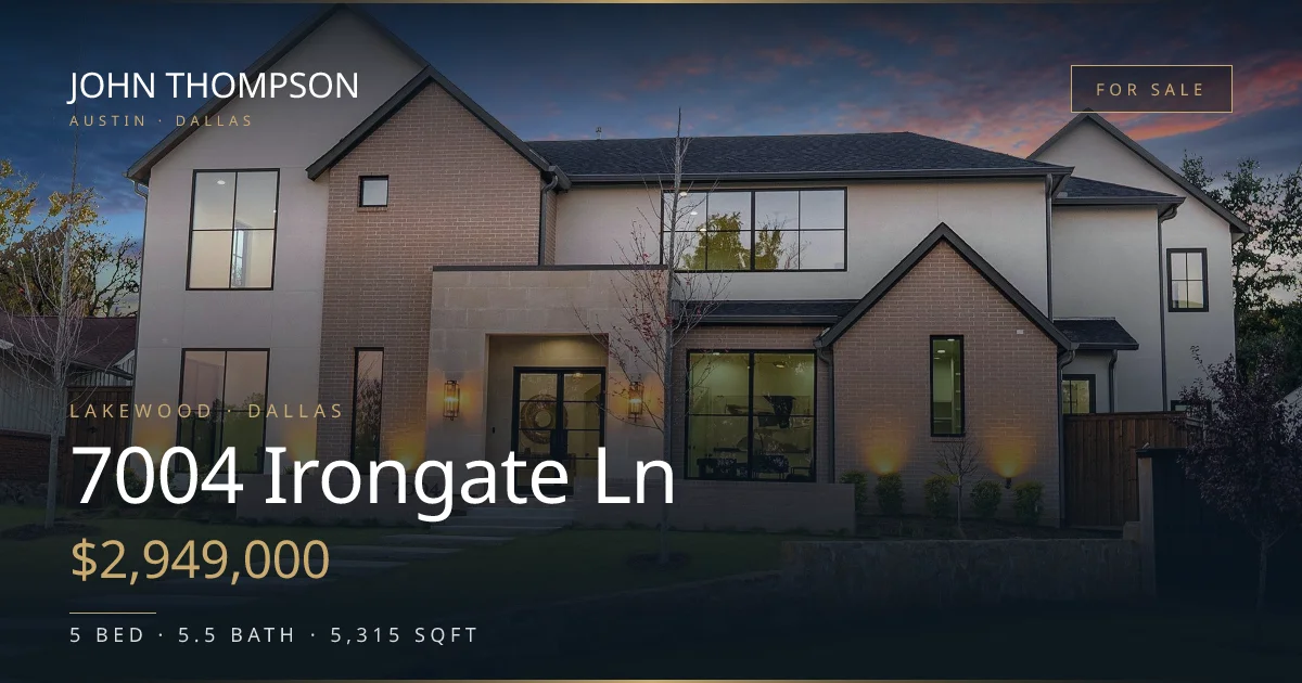 7004 Irongate Ln, Dallas — site screenshot