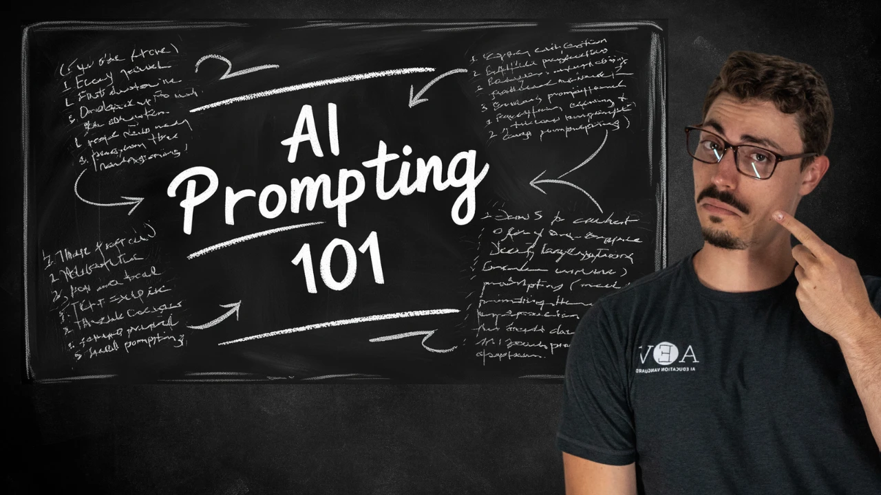 Step-by-step diagram showing the 5 levels of AI prompting techniques from basic to advanced chain prompting