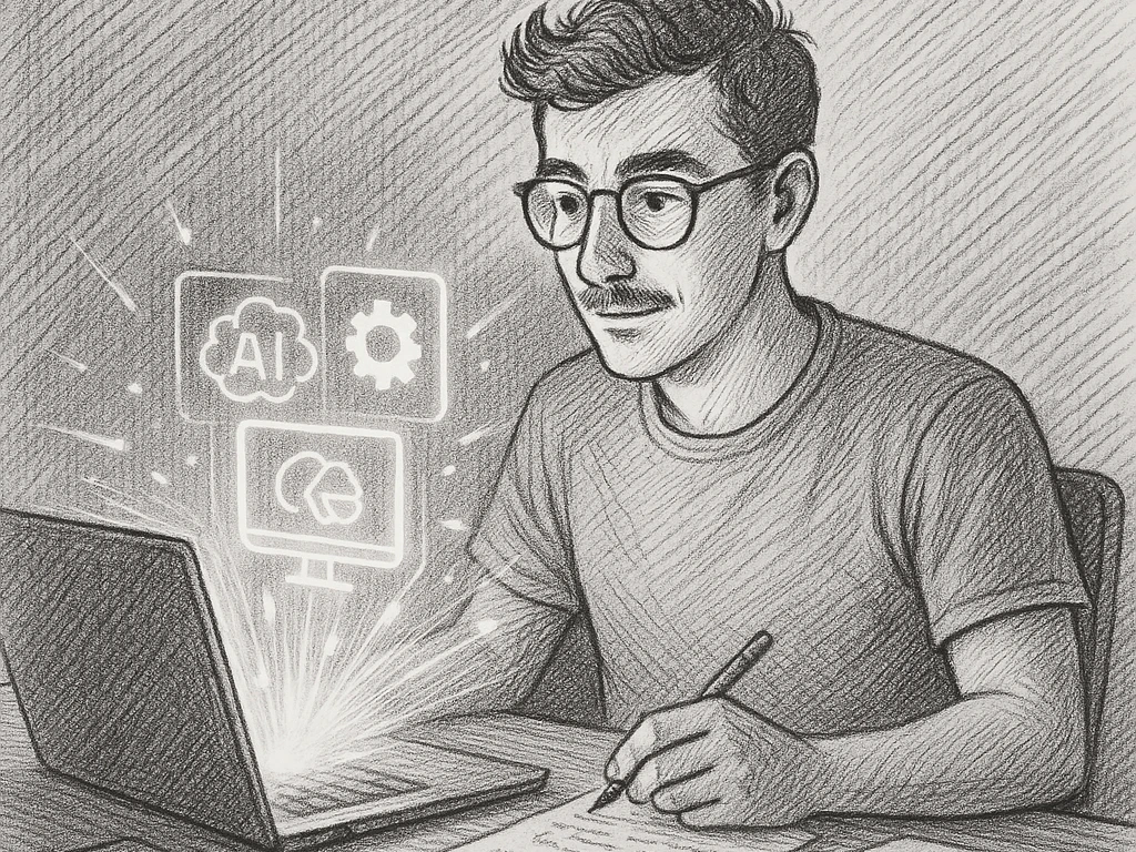 Sketch portrait of founder Matthew Esposito, Espo.ai