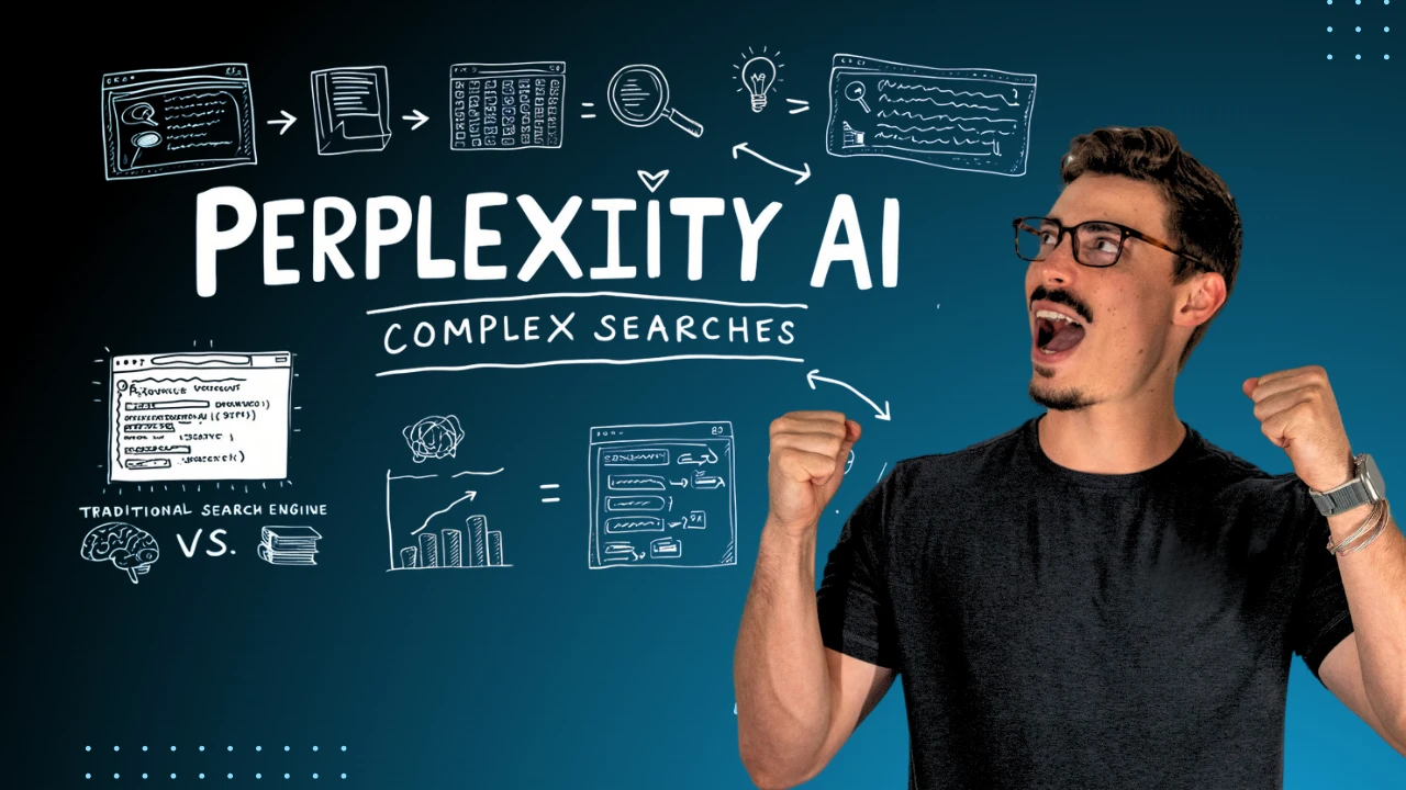 Comparison of Perplexity AI search results versus traditional search engines, showcasing comprehensive information synthesis